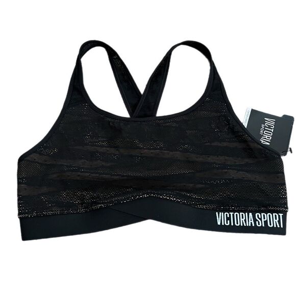 Victorias Secret The Player Unlined Racerback Sport Bra Medium Support bra black - Picture 5 of 5
